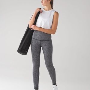 Lululemon Wunder Under Pant (Hi-Rise)  size 4 heathered black